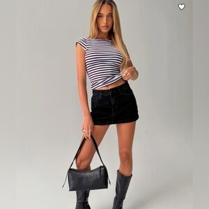 Princess Polly Nicolina Low Rise Denim Mini NWTS